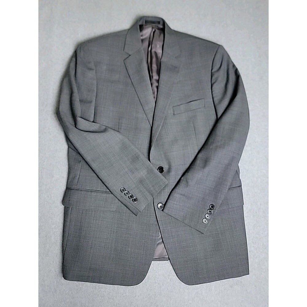 LRL Ralph Lauren Black Label Blazer Suit Coat Mens 44 R Gray Wool Two Button‎